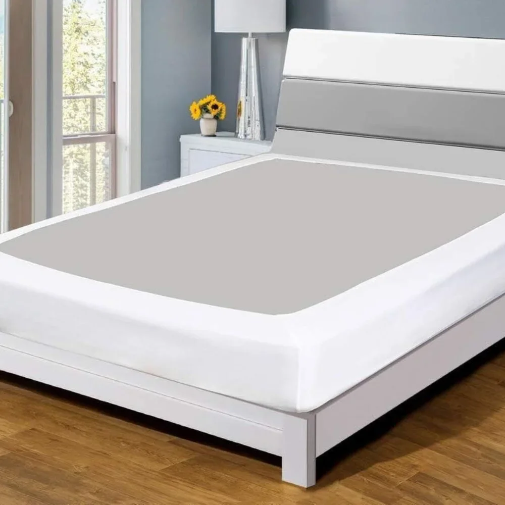 Premium Bed Box Spring Cover Update Bed Skirt Wrap Around Cover Queen Size